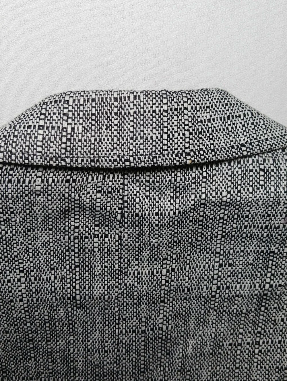 Vintage Jordache Penn Mens Linen Blend Blazer 46R Salt Pepper Tweed Deadstock